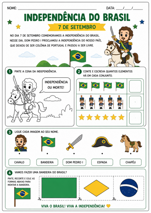 Atividades Independência do Brasil!