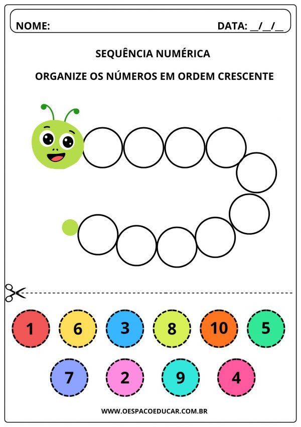 Educação Infantil: Centopeia dos números!