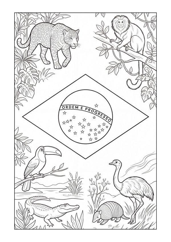 Artes com a bandeira do Brasil!