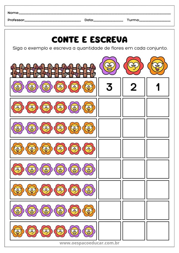 Atividade de Matemática: Conte e escreva!