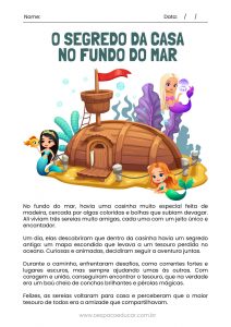 Interpretação de texto: O segredo da casa no fundo do mar!