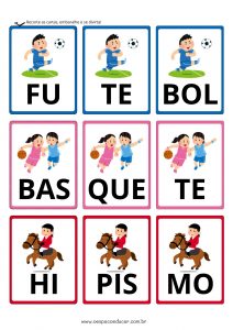 Formando palavras com o tema “Esportes”!