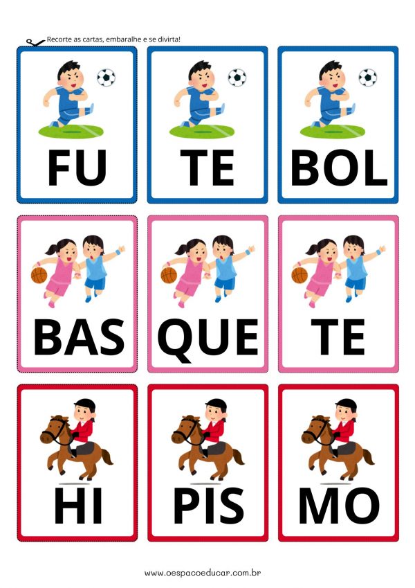 Formando palavras com o tema “Esportes”!