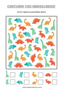 Vamos contar com os dinossauros!