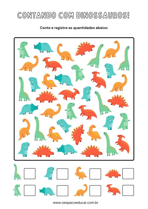 Vamos contar com os dinossauros!