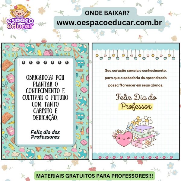 Dia dos Professores: cartões comemorativos!