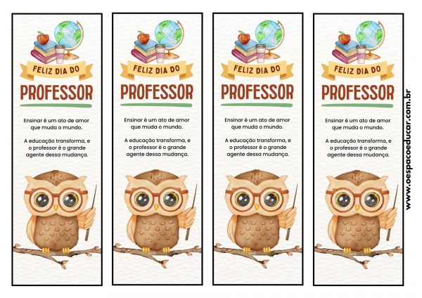Dia dos Professores: Marca páginas para presentear!
