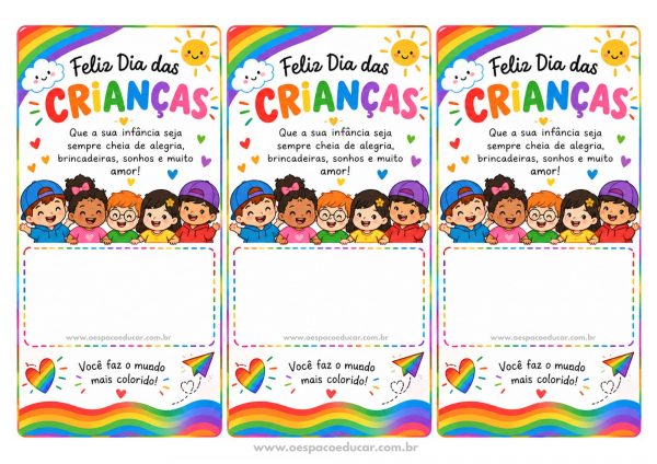 Dia das Crianças: cartão para imprimir!