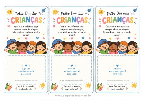 Cartão para o dia das crianças!