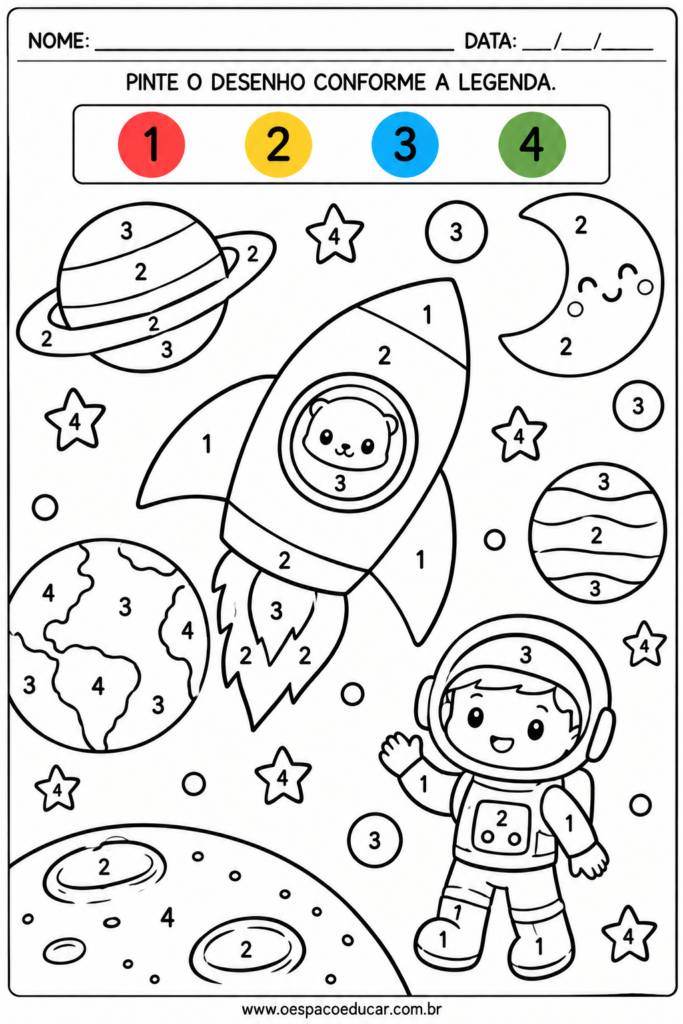 Atividade Espacial Pinte por Números