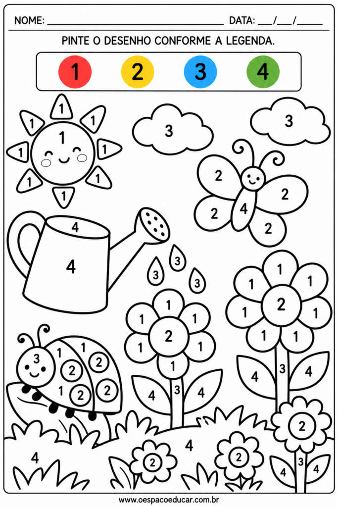 Atividade Jardim_ Pinte por Números