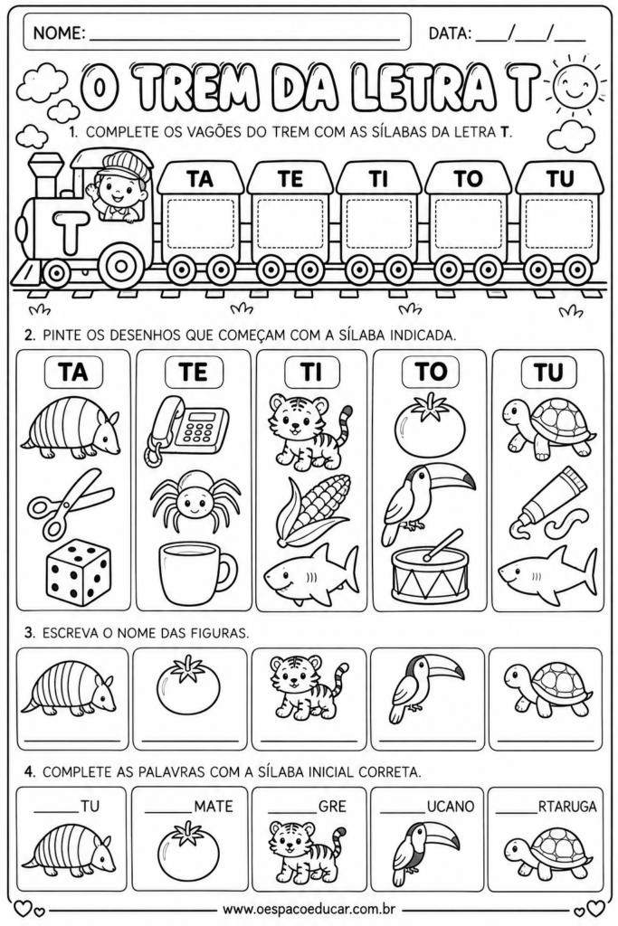 Atividade O Trem da Letra T