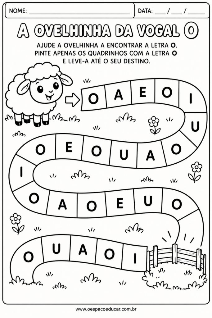 Atividade da Ovelhinha e a Vogal O