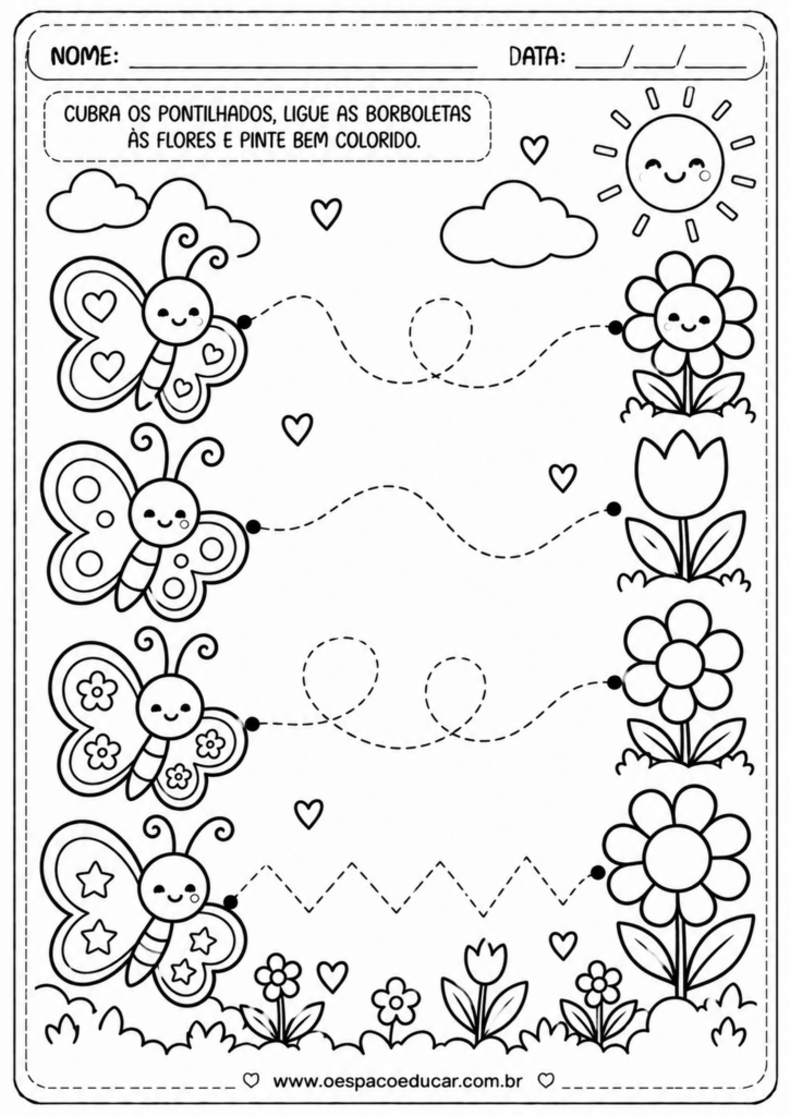 Atividade de Borboletas e Flores
