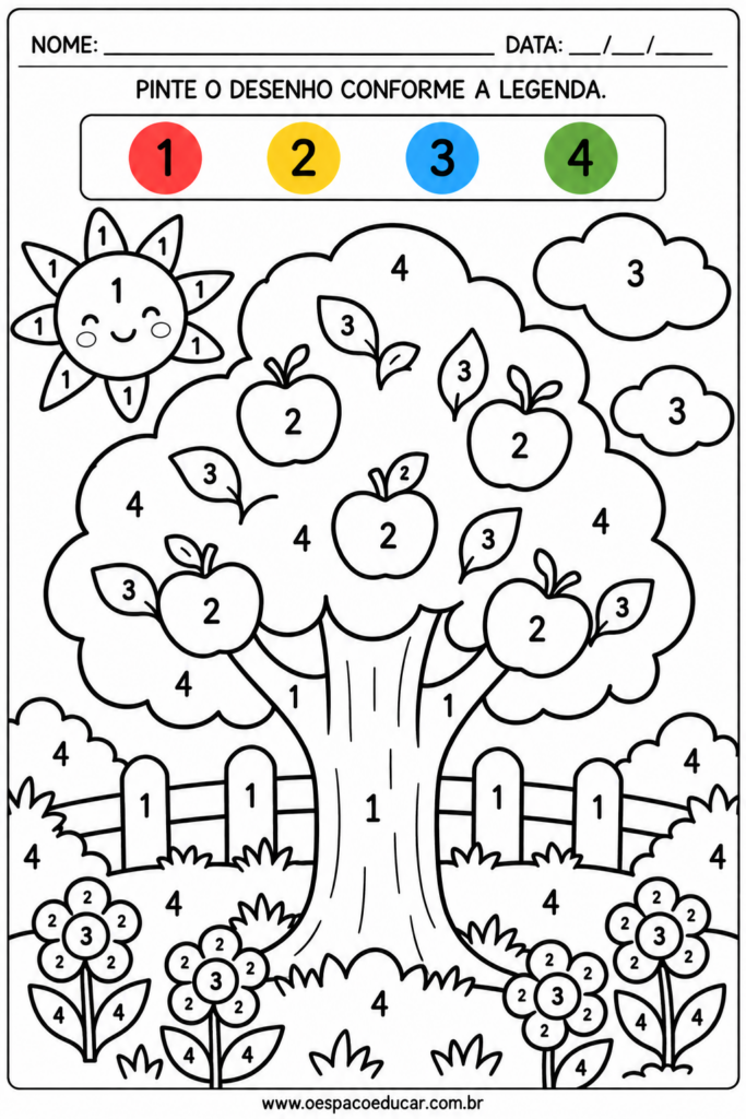 Atividade de Colorir_ Árvore por Números