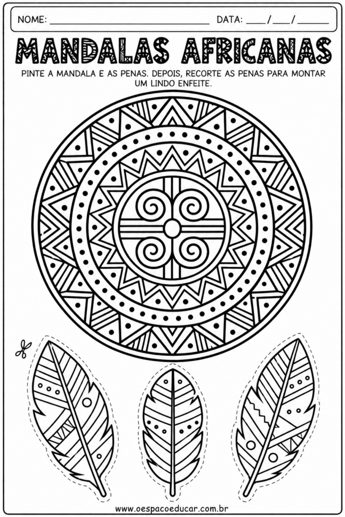 Atividade de Mandalas Africanas