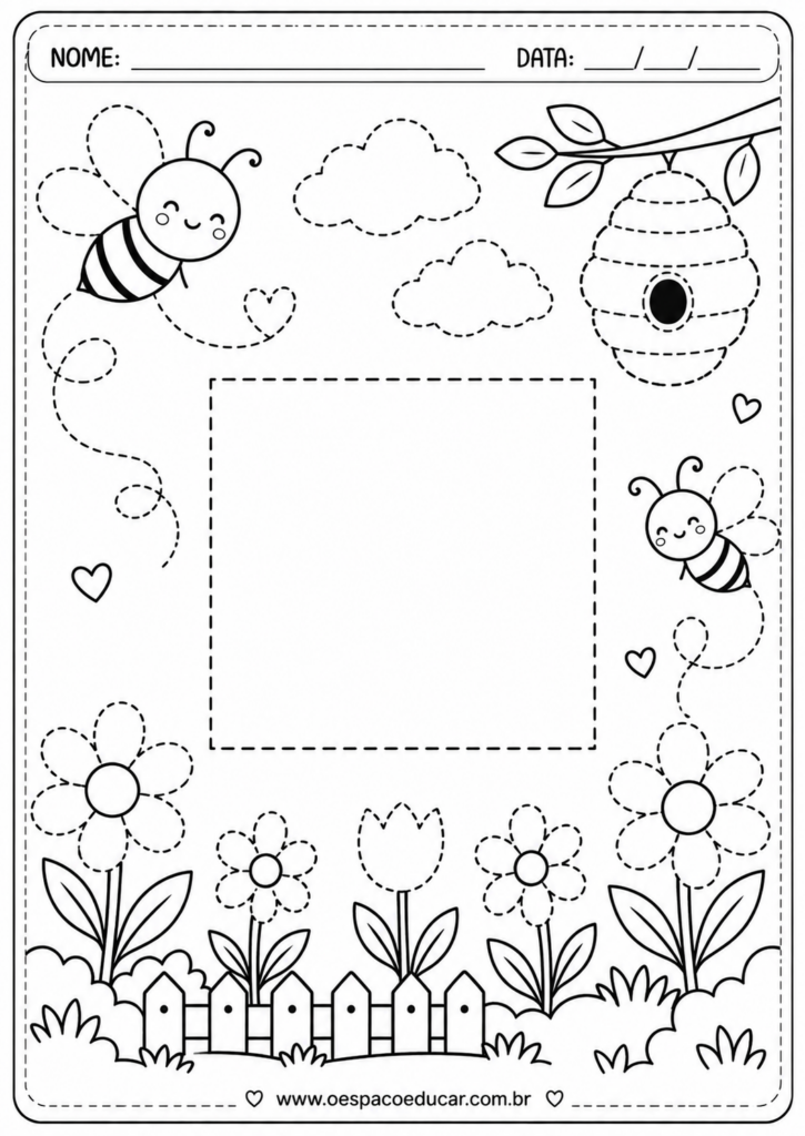 Atividade de Traçado_ Jardim das Abelhinhas