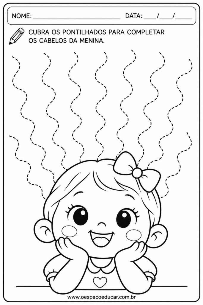 Atividade de Tracing_ Cabelos da Menina
