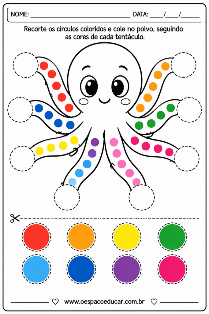Atividade do Polvo Colorido