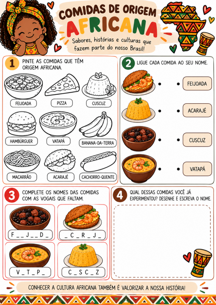 Atividades com Sabores Africanos