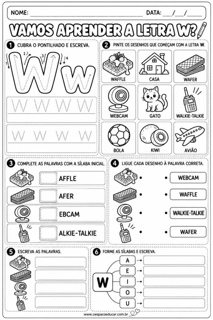 Atividades com a Letra W (2)
