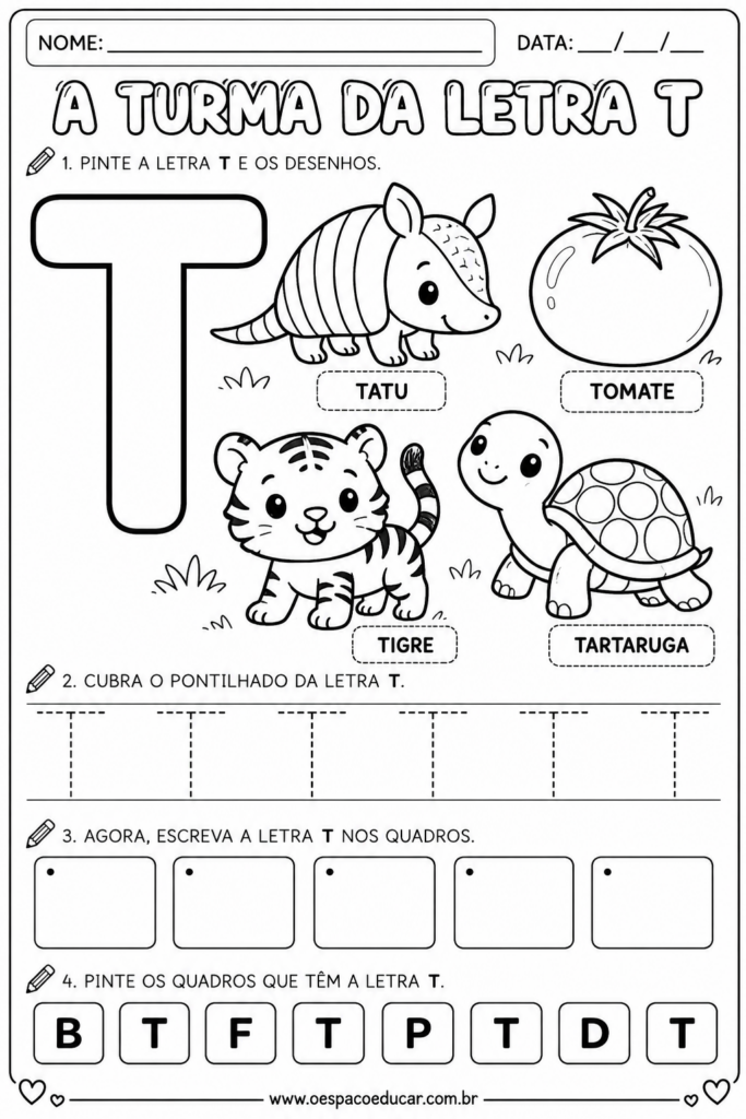 Atividades da Letra T