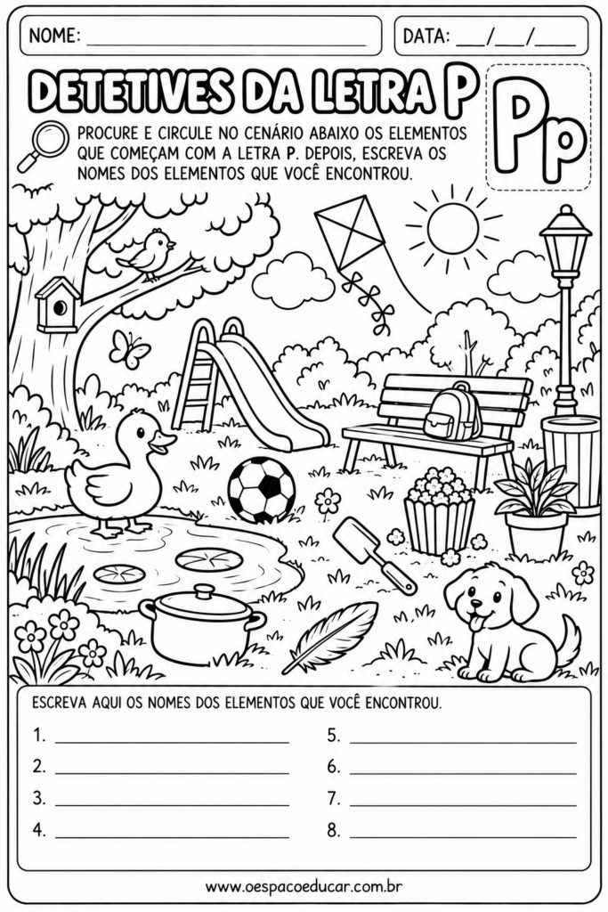 Detetives da Letra P no Parque