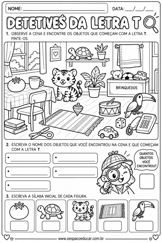 Detetives da Letra T no Quarto