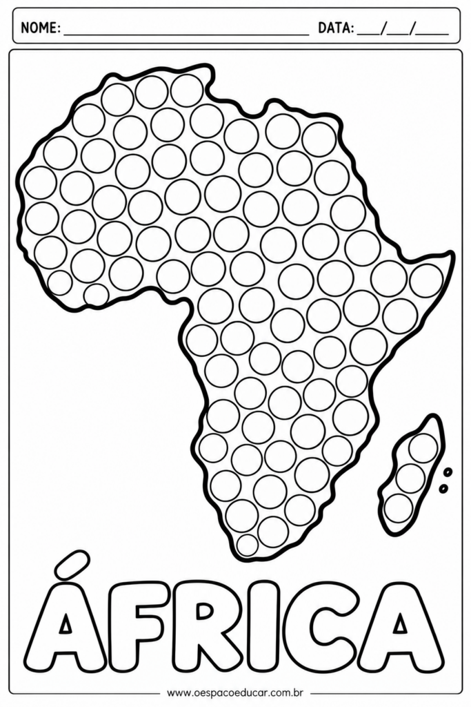 Folha de Colorir_ África Pontilhada