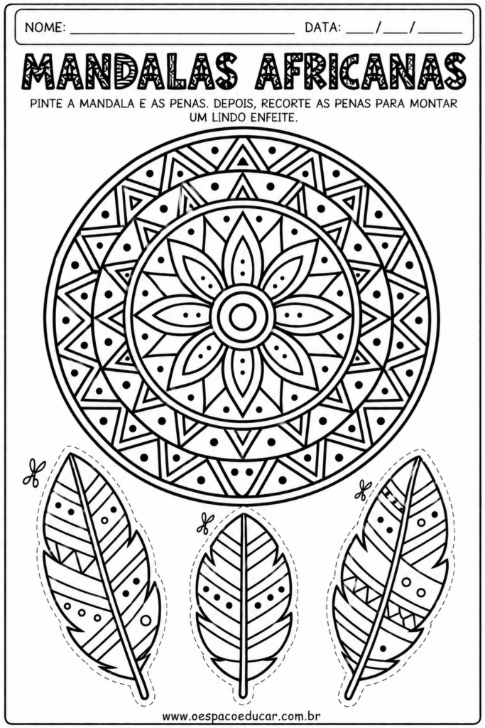 Mandalas Africanas para Colorir