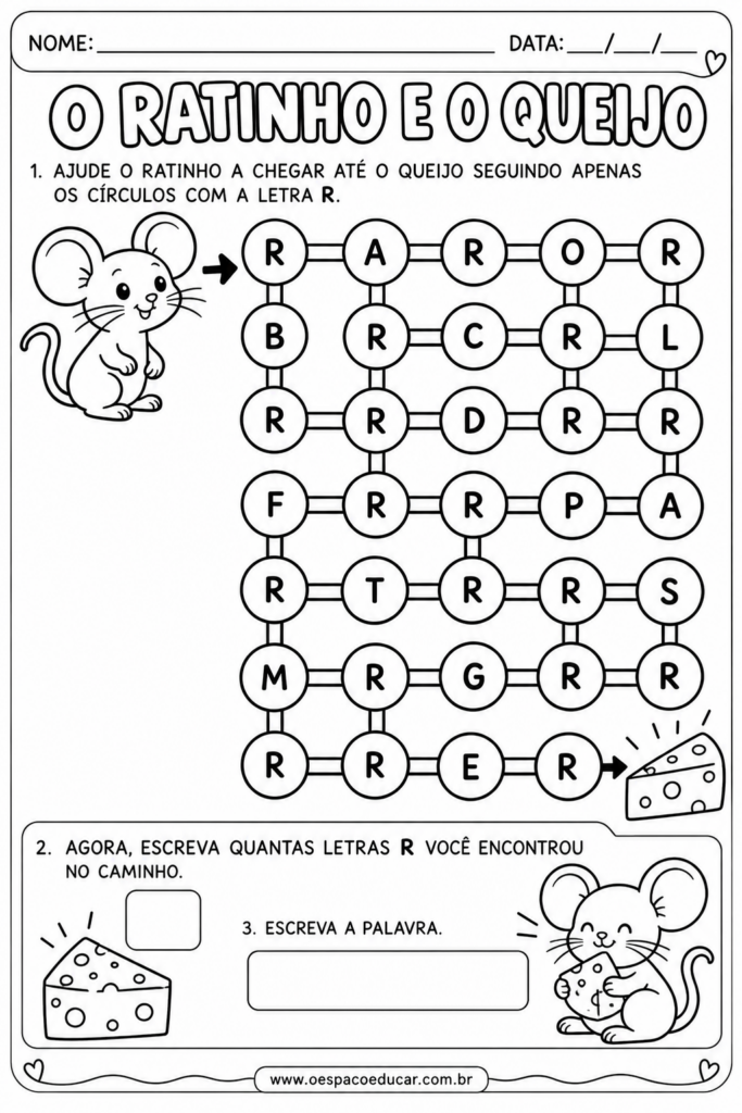 O Ratinho e o Queijo_ Caminho da Letra R