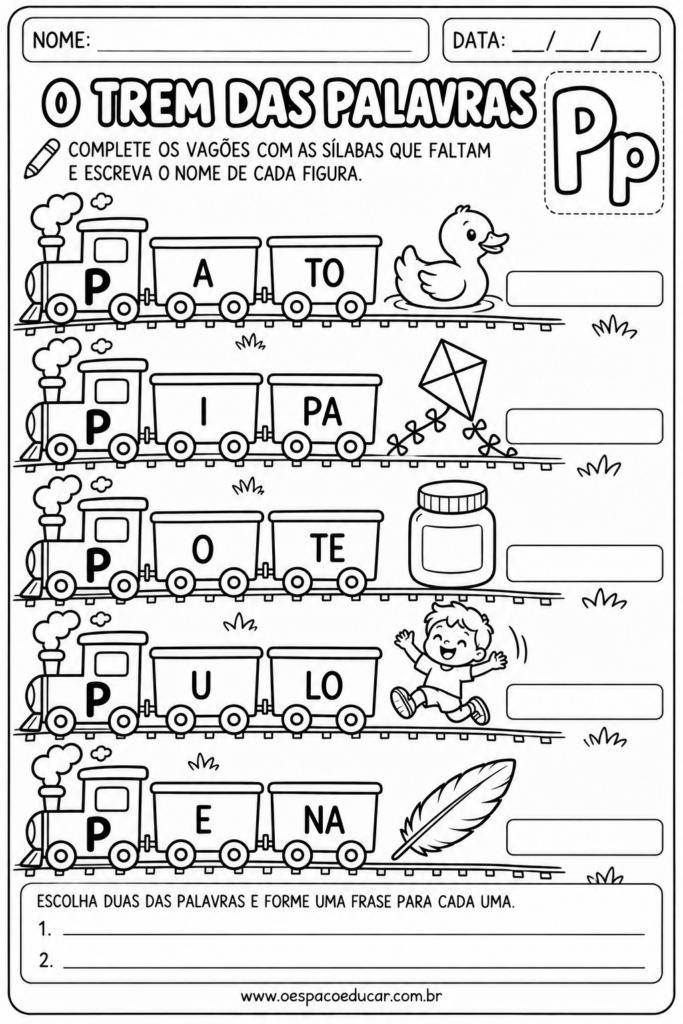 O Trem das Palavras_ Letra P