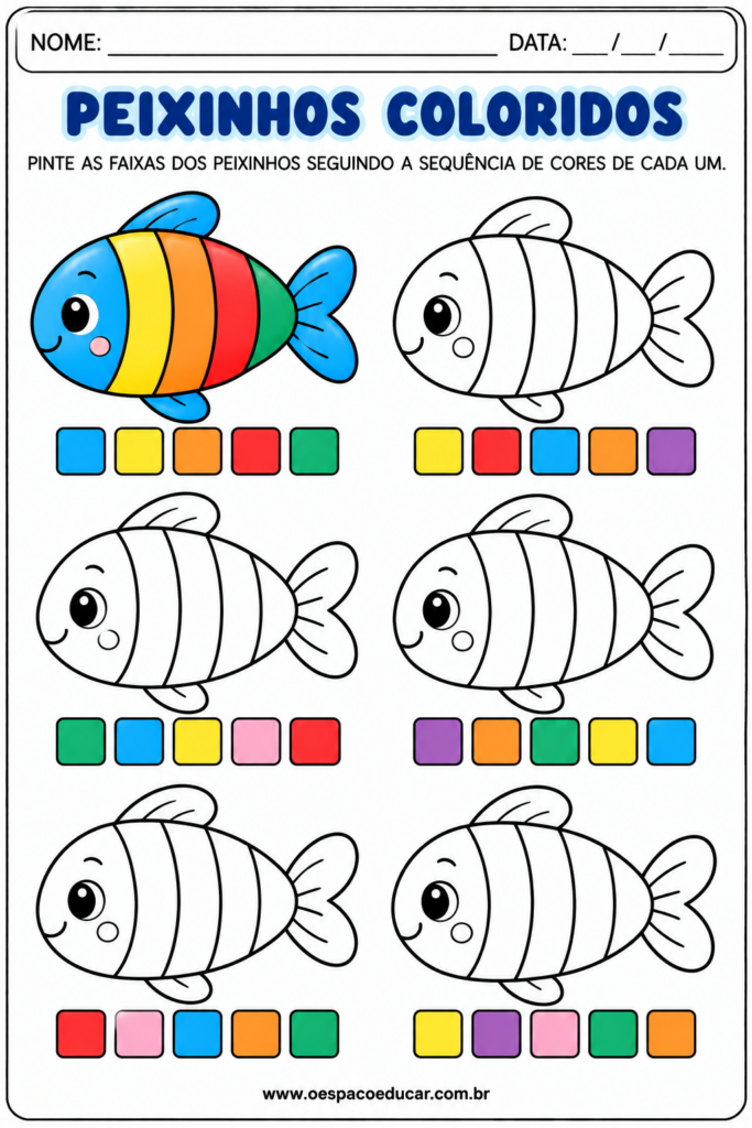 Peixinhos Coloridos_ Sequência de Cores