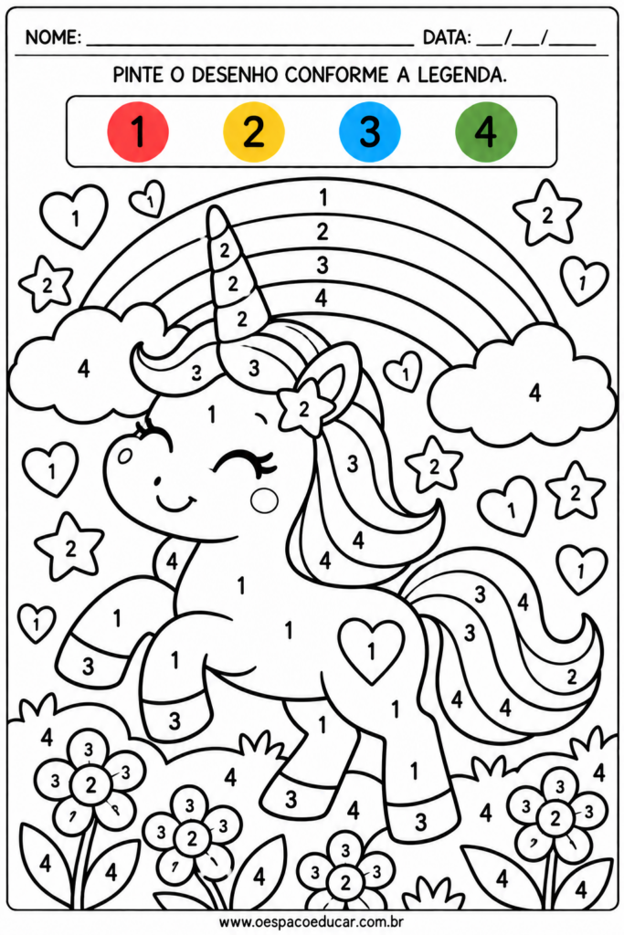 Unicórnio mágico para colorir (1)