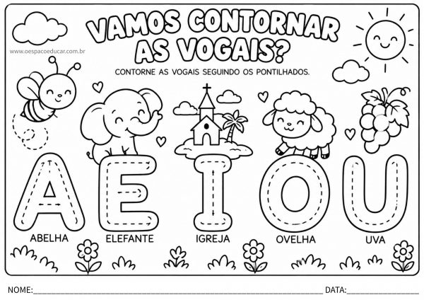 Educação Infantil: contornando as vogais!
